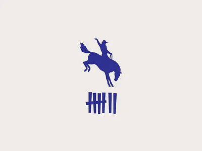Not First Rodeo cowboy design equine fence first horse illustration logo not not first rodeo number rider simple sport