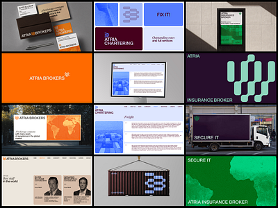 Atria brand identity branding design graphic design identity logo