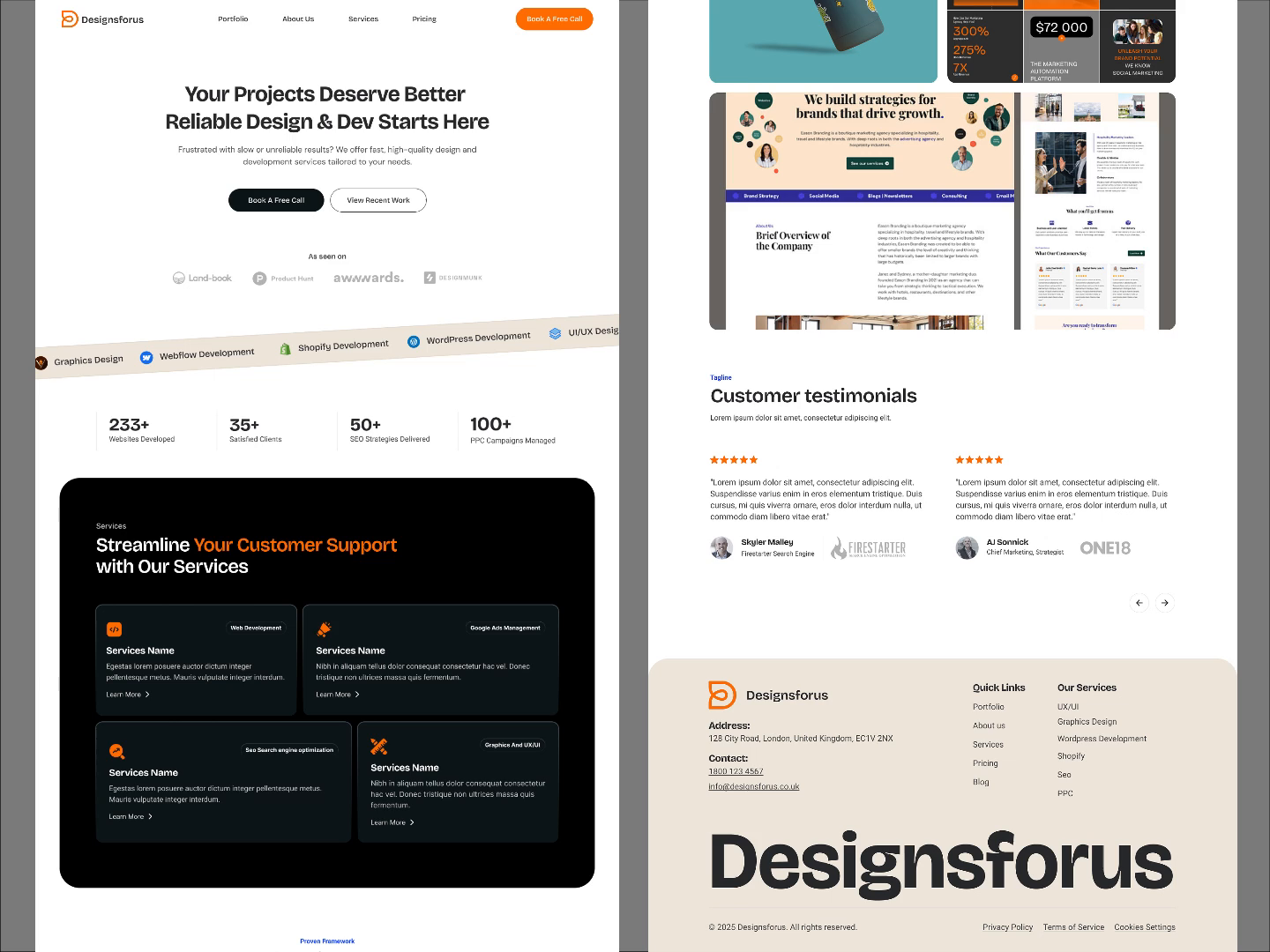 Example of Figma Design Website Clickable Prototype