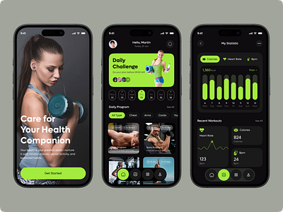 Fitness App UI Concept booking coach figma fitness app fitness ui gym app mobile app design motivation online training travel app trip ui ux