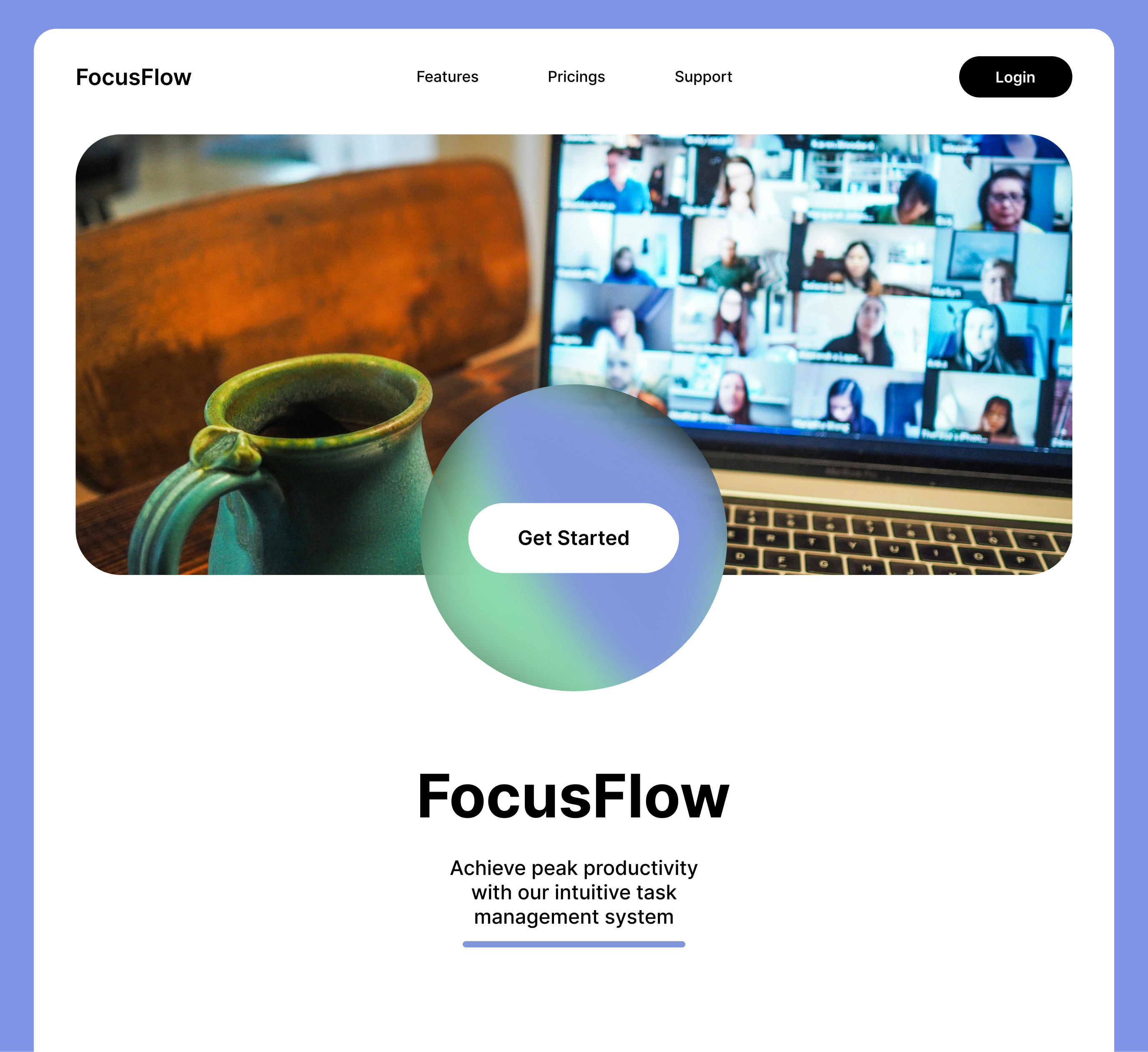 FocusFlow - Task Management System design logo typography ui