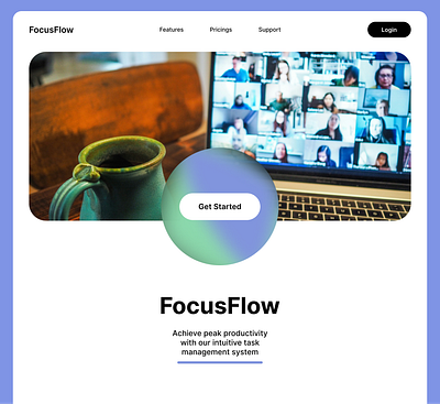 FocusFlow - Task Management System design logo typography ui