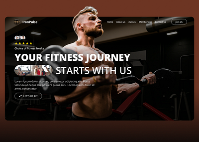 Gym Website UI/UX Design concept dark fittnes gym landing landing page responsive design sport ui ux web design webdesign website