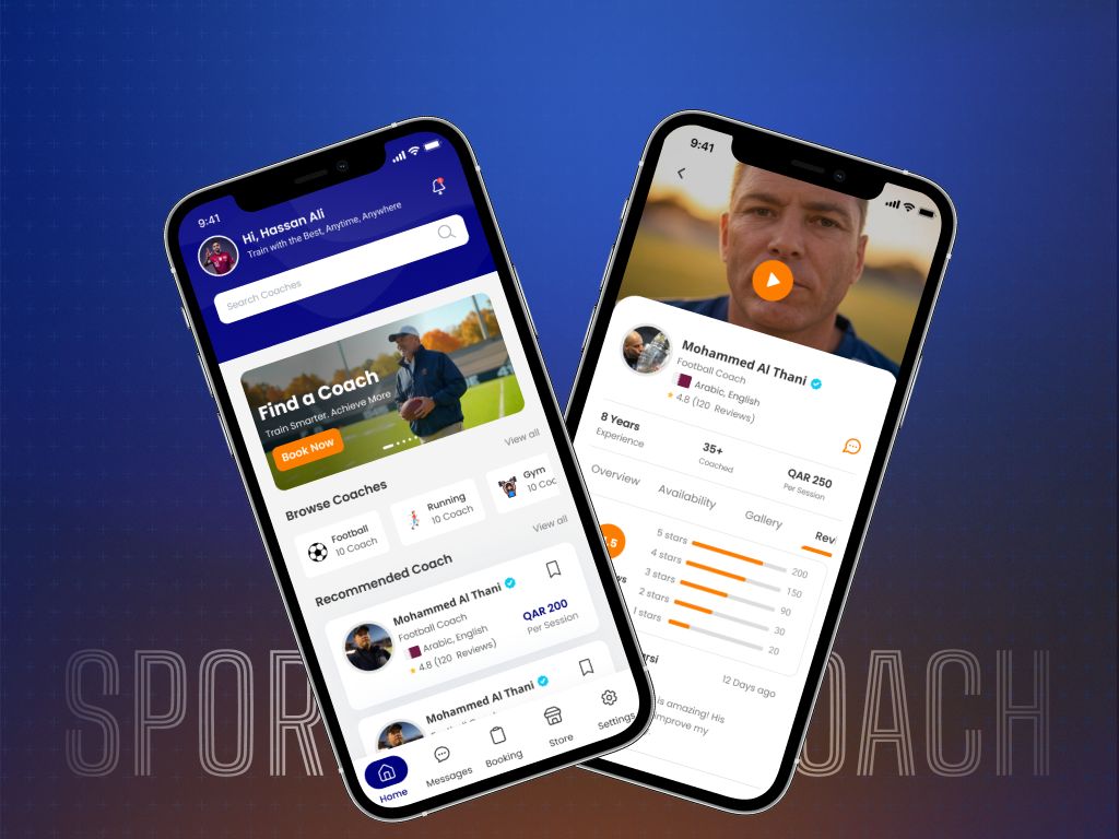 🏋️‍♂️ Sports Coach Booking App app design app showcase app ux booking app cleanui coach coach booking graphic design interfacedesign modern design sports app sports coach sports coach app sports coach ui ux sports tech ui ui ux ui ux design ux