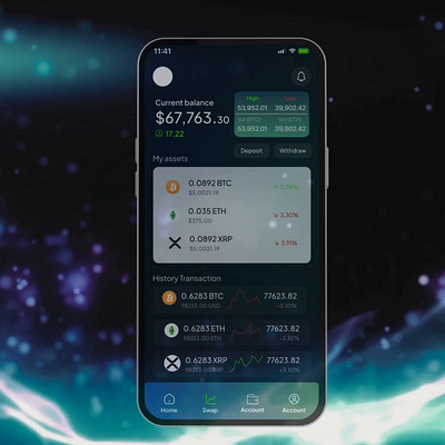 Crypto Mobile App app crypto figma mobile trading ui uiux ux