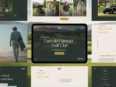 Golf Club Website Design – Emerald Fairways booking landing page booking page booking website club website creative website exclusive logo golf golf club logo golf landing page golf website landing page luxury brand luxury logo design luxury travel logo luxury website modern website small business website web design website for golf club website redesign