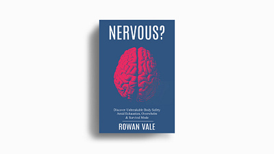 Book cover design - NERVOUS {Non Fiction} amazon book book cover design branding cover cover design design ebook graphic design illustration kdp book cover typography ui