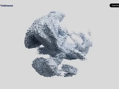 Particle 3D Loop Animation 3d 3d blender abstract blender branding clay design download graphic design loop animation particle tridimensi pro ui design white