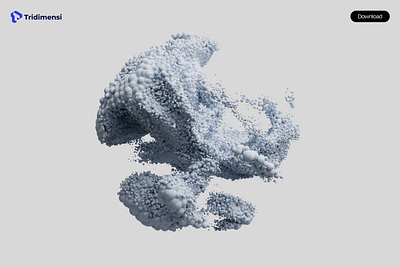 Particle 3D Loop Animation 3d 3d blender abstract blender branding clay design download graphic design loop animation particle tridimensi pro ui design white