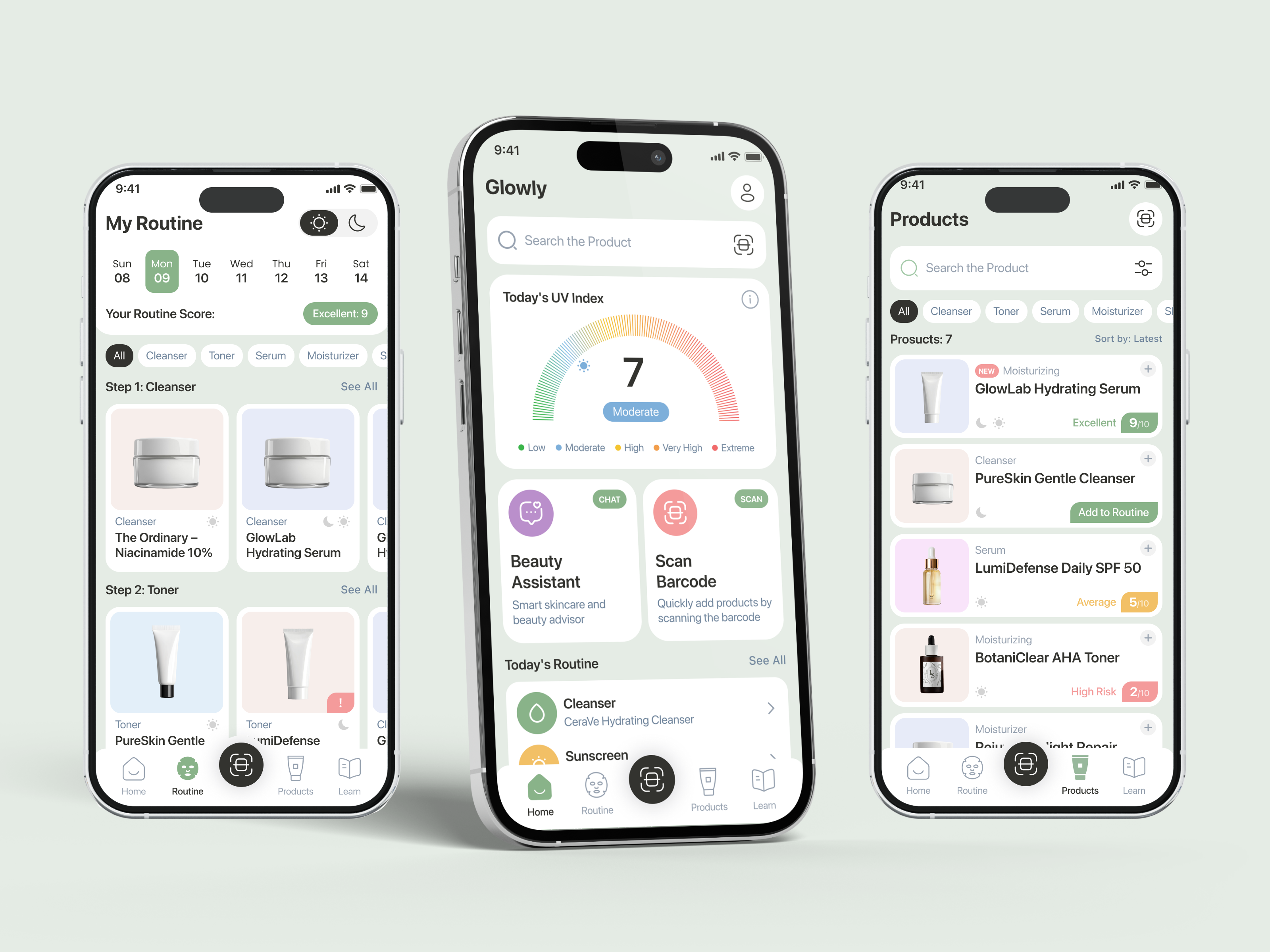 True Skin – Smart Routine Tracker App android app appdesign beauty design ios ui