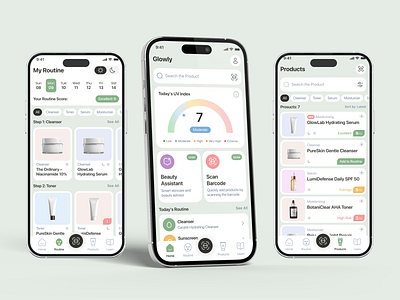 True Skin – Smart Routine Tracker App android app appdesign beauty design ios ui