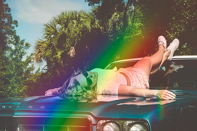 Rainbow Prism Photo Effect design effect flash glow holographic light overlay photo photoshop prism rainbow template texture