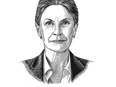 Business woman portrait about us banknote style business engraved engraving executive founder illustration portrait