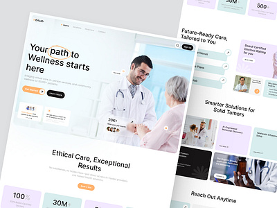 Healthcare Website Design app design dribbbleshots healthcare landing page design healthcare website design landingpage ui uidesign ux webdesign