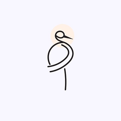 Minimalistic Heron Logo Design brand identity branding clean logo illustration design eco brand symbol elegant vector emblem line art bird logo logo minimalist heron logo modern wildlife mark monoline branding nature logo design scalable brand identity sunrise logo vector