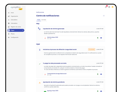 Notification center dashboard notification notification center notifications ui ux