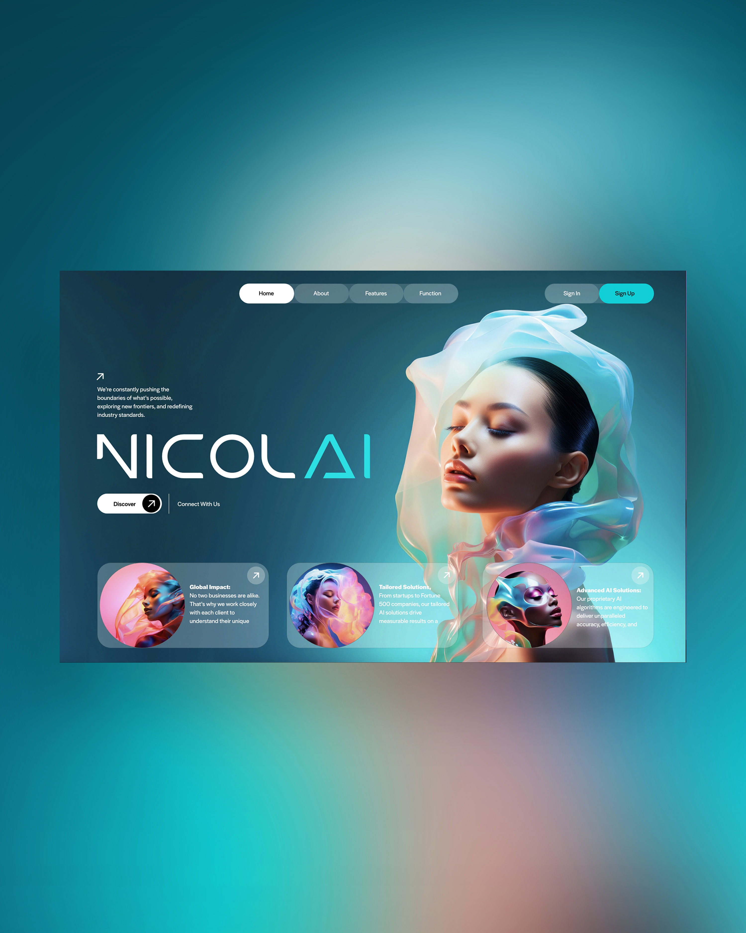 Nicolai Web Ui Landing Shot Design ai branding design fashion graphic design illustration photography ui ui design ux ux design web design