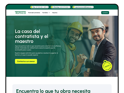 Landing Page branding construccion ferreteria landing ferreteria landing page marketing digital topaco ui ux visual design