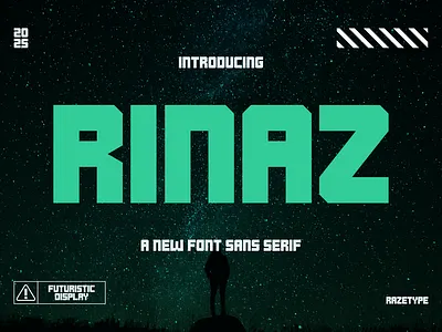 Rinaz Font bold brand identity branding corporate cyberpunk e sport font fonts futuristic game gamer gaming lettering sans serif sci fi tech techno technology typeface typography