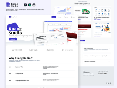 RuangStudio - A Repository for storing simple website template figma landingpage ui