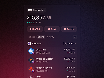 Junction aggregated tokens accounts aggregation app balance blockchain chain crypto defi deploy junction multichain network portfolio product token ui web3
