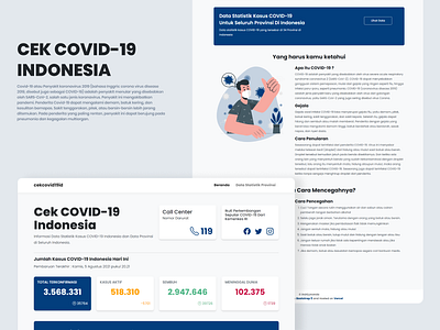 Cek COVID-19 Indonesia landing page ui design