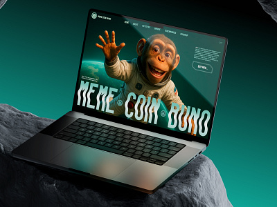 Meme Coin - BUNO 3d animation branding coin crypto design graphic design illustration landing page logo meme ui ux uxui vector web site web3