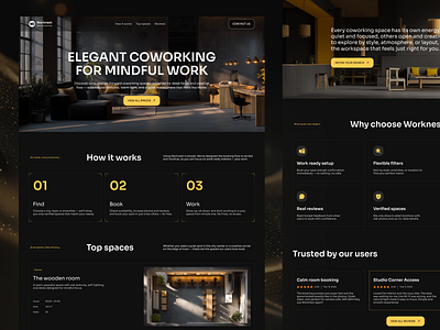 Worknest — Elegant Coworking Landing Page workfromanywhere