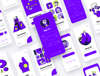 Forte. Setup & Onboarding UI Kit abstract app buy cart fashion kit login mobile onboarding order payment profile register setup shopping ui walkthrough wallet