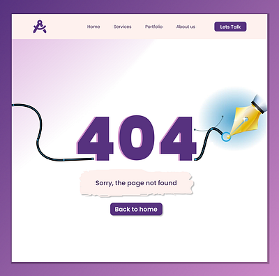 404 Error Page animation branding dailyui desigining design graphic design illustration logo ui vector