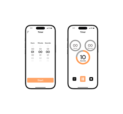 #DailyUI aesthetic countdown design illustration ios mobile timer ui vector