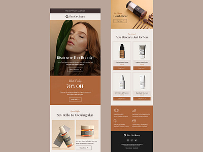 Skincare Email Template Design abandoned cart ecommerce editable email email design email leads email template figma klaviyo mailchimp newsletter offer email omnisend product email skincare transactional email welcome email