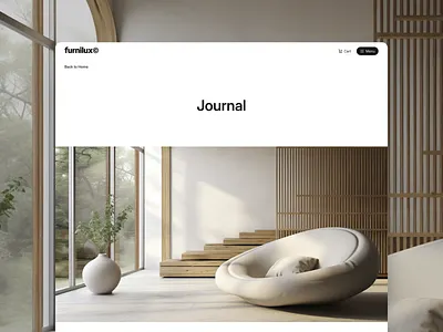 Furnilux - Furniture Landing Page [Journal] collection company decor ecommerce explanation furniture furniture ui design concept history information interior journal knowledge landing page product store ui web web design web page website
