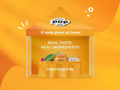 Event Tent Desing for Soda Brand activation beverage event organge retail soda tent trade marketing