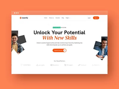 E-learning Website Design – Modern UI/UX for Online Education after effects animation e learning landing page animation lms lms animation motion graphics ui ui animation ux website animation