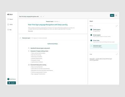 Elicit AI | Concept Redesign ai artificial intelligence research ui web