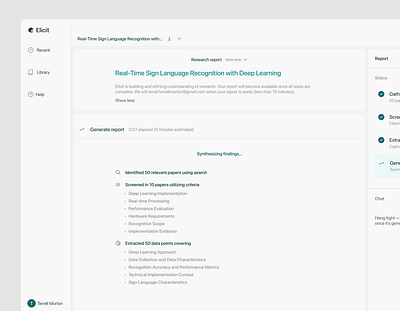 Elicit AI | Concept Redesign ai artificial intelligence research ui web