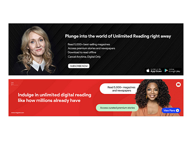 Digital Reading Promo Banners – Magzter branding design graphic design
