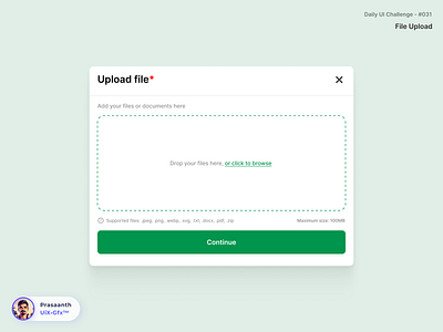 #DailyUI #031 - File upload design uix ux ui design