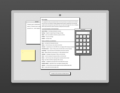 Tyler's World- Personal Website for 2025 personal porfolio retro ui website