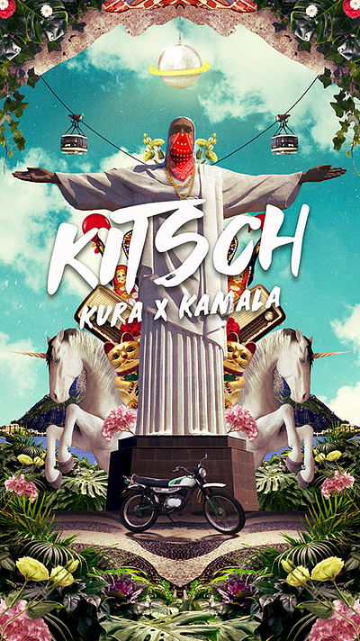 KITSCH - Kura x Kamala art design digital art digital flyer flyer illustration logo post design