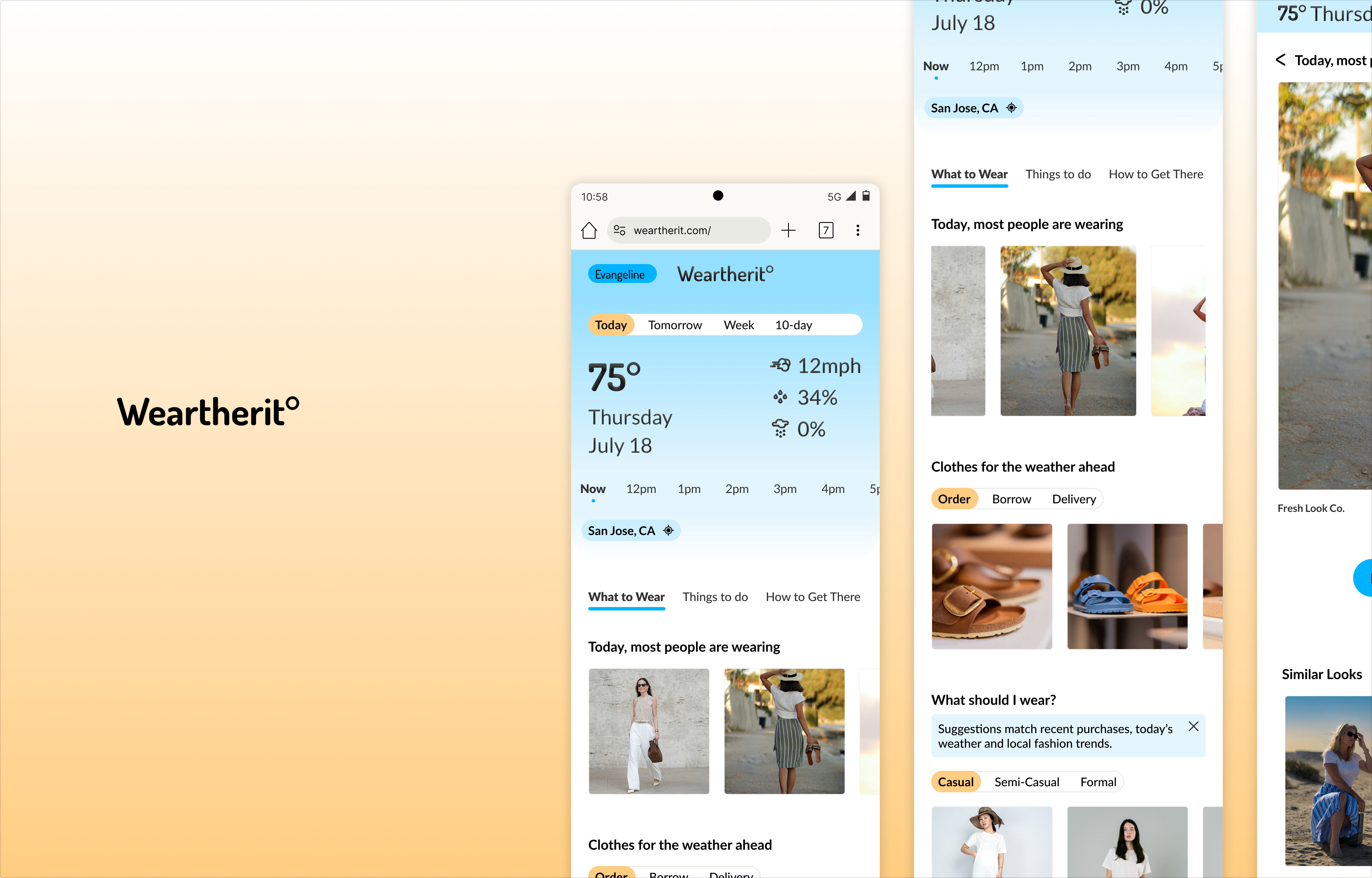 Weartherit mobile web app ui user experience user interface ux weather