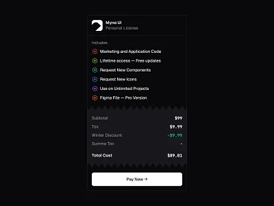 Checkout License 🧾 design minimal saas ui web design