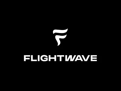 Logo improvement for drone startup in security and defence allcaps brand branding clean drone dynamic f figma flight flightwave graphic design logo modern strong vector wave