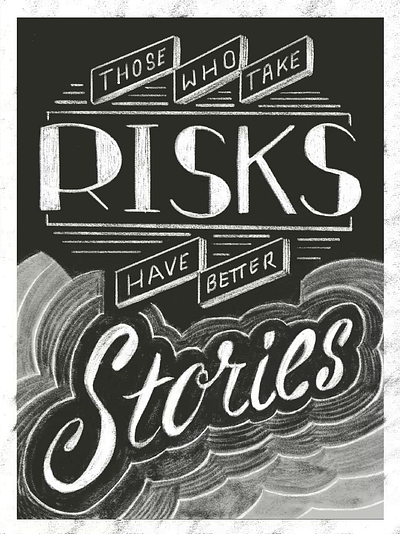 Risks & Rewards Timelapse Video branding design font graphic design illustration lettering procreate quote typography