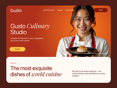 Gusto Culinary Studio — Landing Page