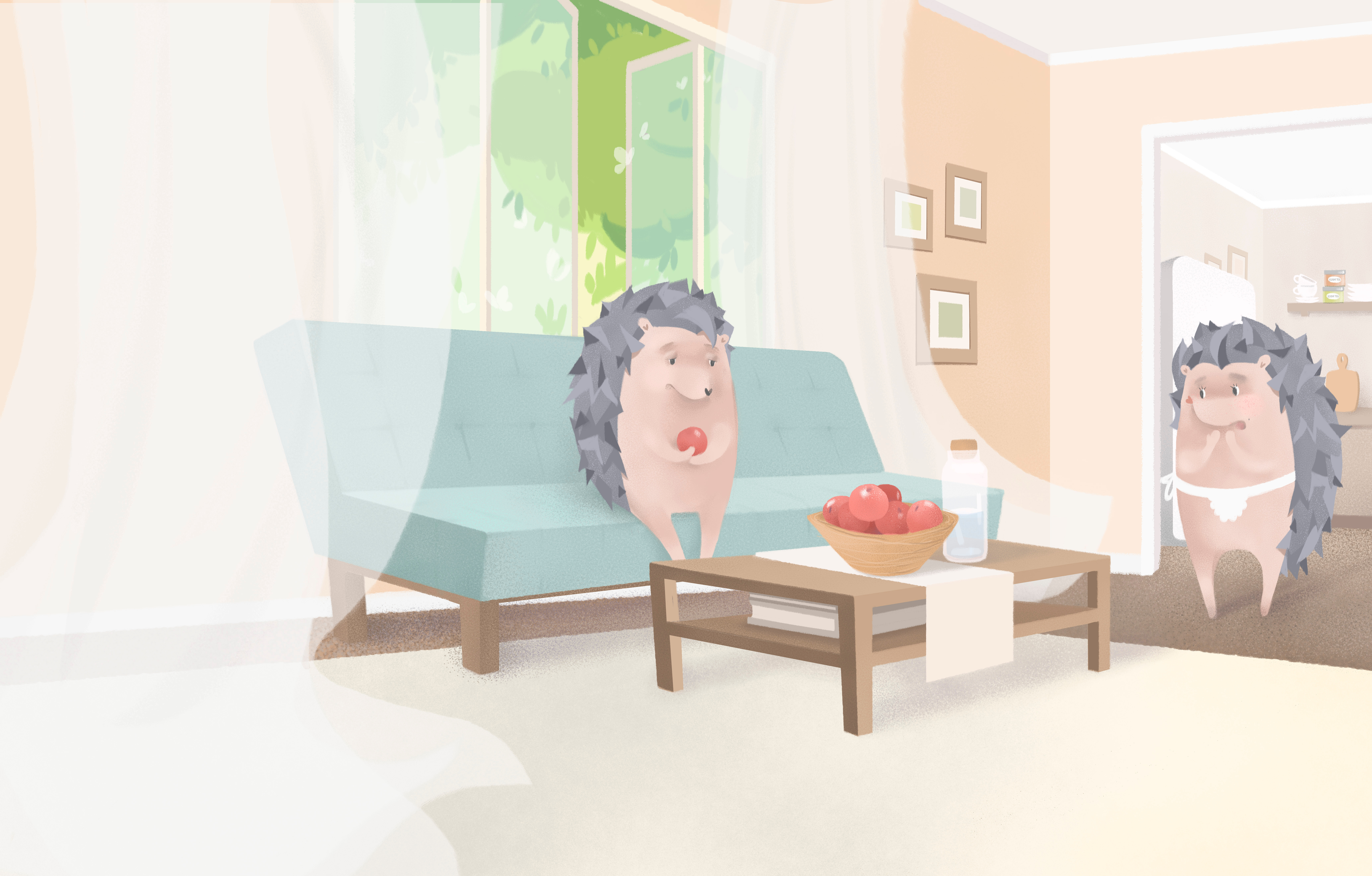 'The Hedgehog's House' hedgehog character design hedgehog illustration