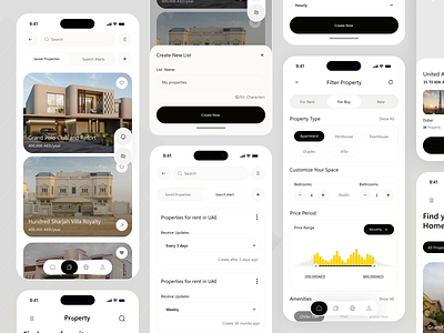App UI Real Estate amenity locator android app design app ui community app design interface ios map ui mobile app mobile app design mobile ui product design property finder real estate app real estate design ui ux