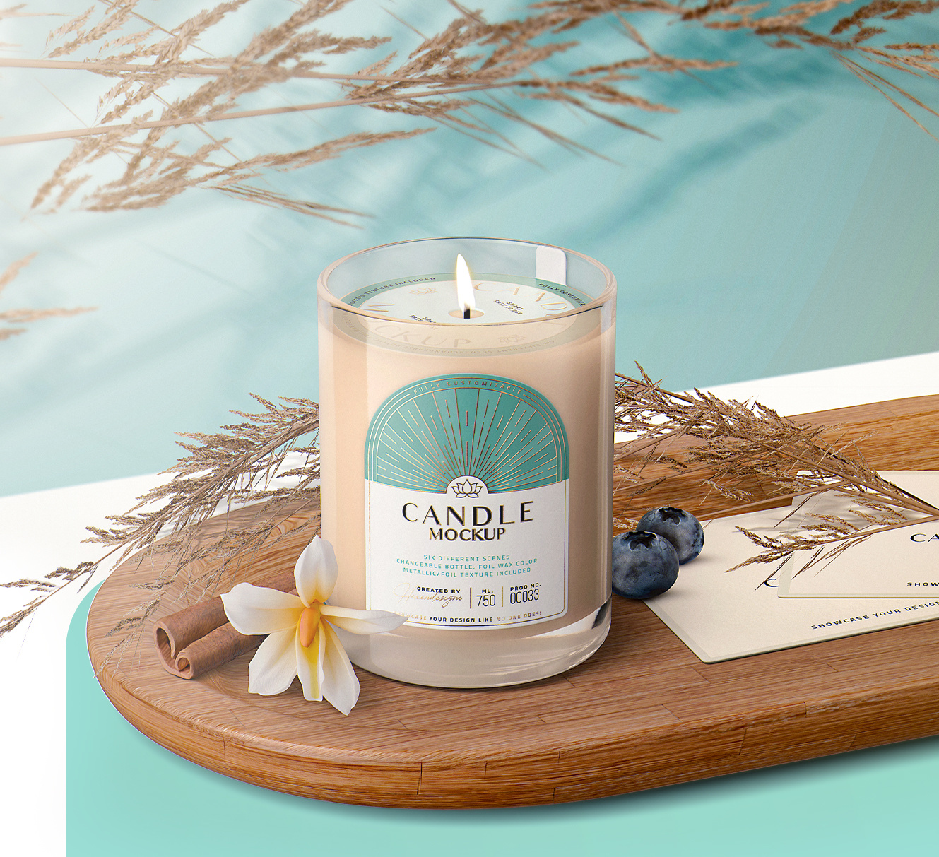 PSD Candle Mockup – Free Sample Included branding candle mockup free graphic design label mock up mockup packaging mockup product psd mockup