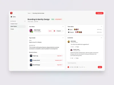 Task Management Dashboard app design branding comments creative dashboard dashboard ui design product design status task management app team todo app ui uiux ux web web app web app design